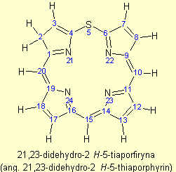 21,23-didehydro-2H-5-tiaporfiryna