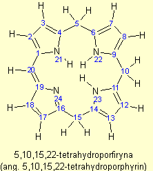 5,10,15,22-tetrahydroporfiryna