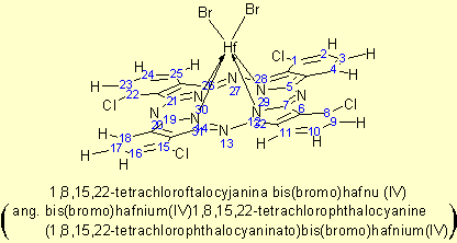1,8,15,22-tetrachloroftalocyjanina dibromku hafnu(IV)